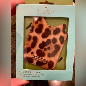 Kate Spade New York Leopard Print Adhesive Card Case